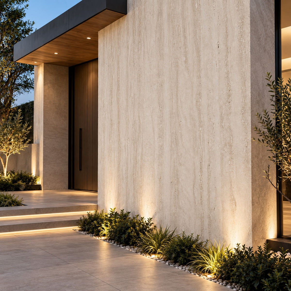Beige Travertine Soft Stone Sheet S2 Flexible Stone Wall Cladding