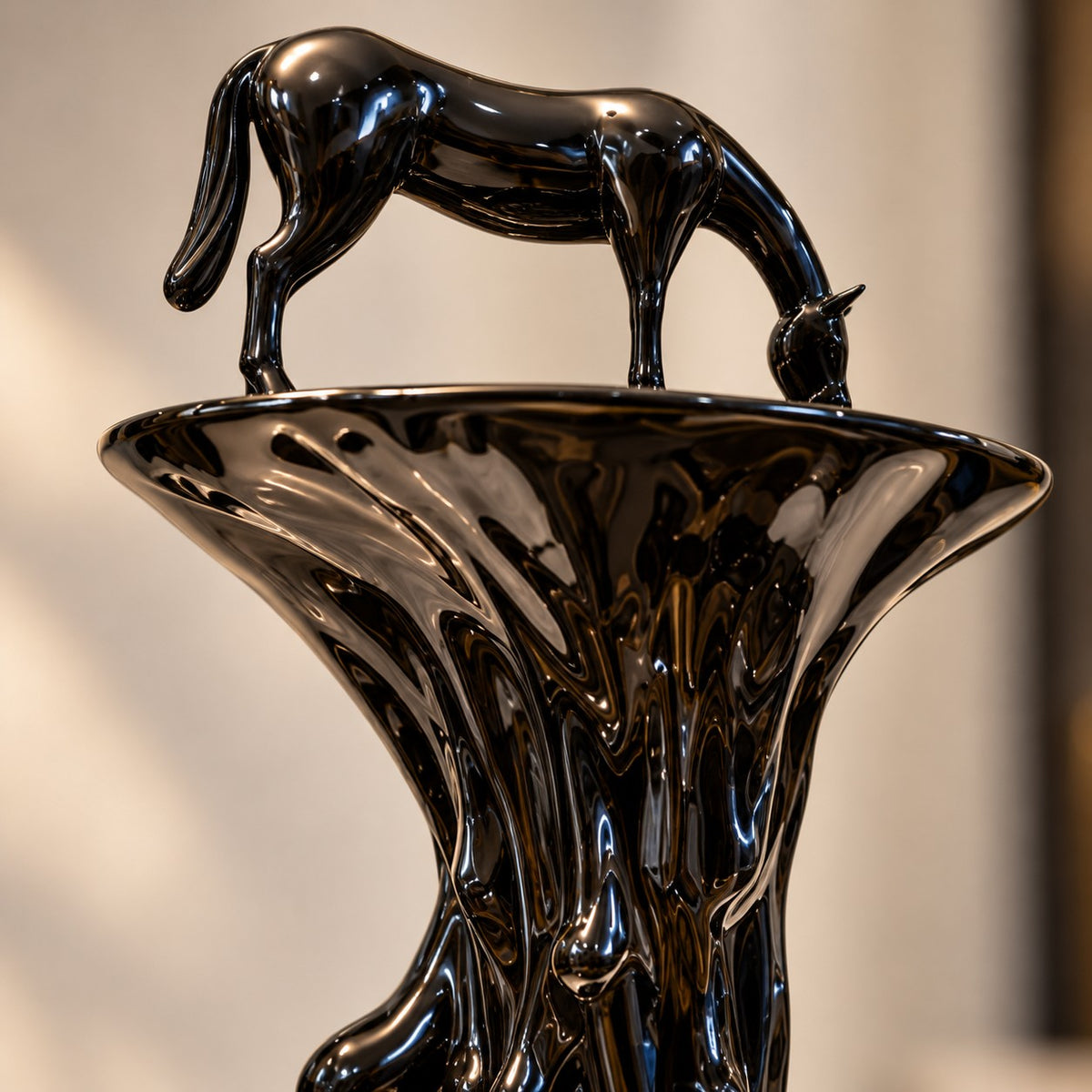 Statement Horse Sculpture D8 High Gloss Ceramic Home Decor