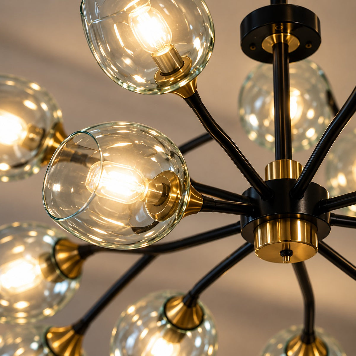 Modern 15 Lights Chandelier F13 Premium Glass & Metal Luxury Chandelier