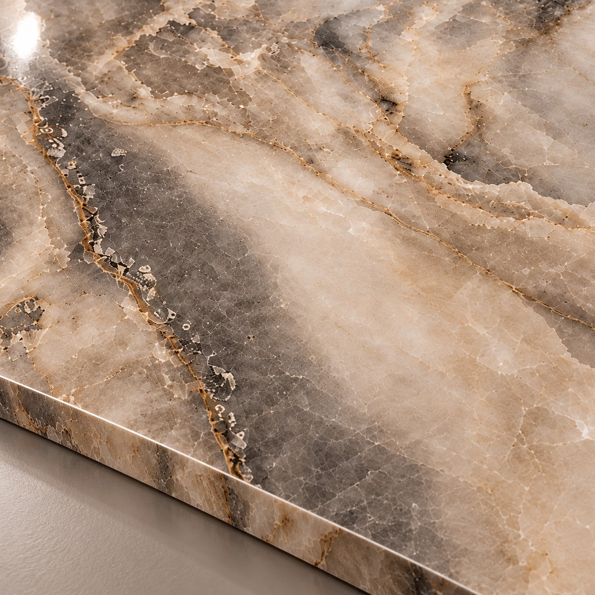 Premium Beige Marble Sintered Stone Tiles T5 – Luxury Marble Finish | 4 FT × 8 FT