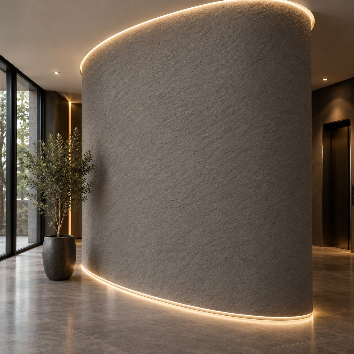 Dark Grey Soft Stone Sheet S10  | Flexible & Lightweight Stone Wall Cladding Pakistan