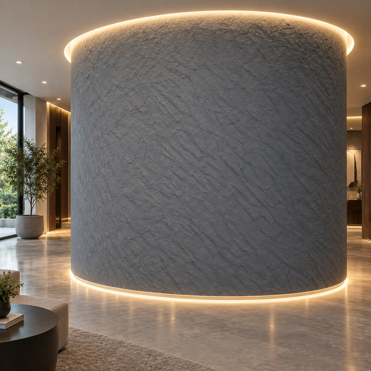 Black Textured Soft Stone Sheet S7 Flexible Natural Stone Wall Cladding Pakistan
