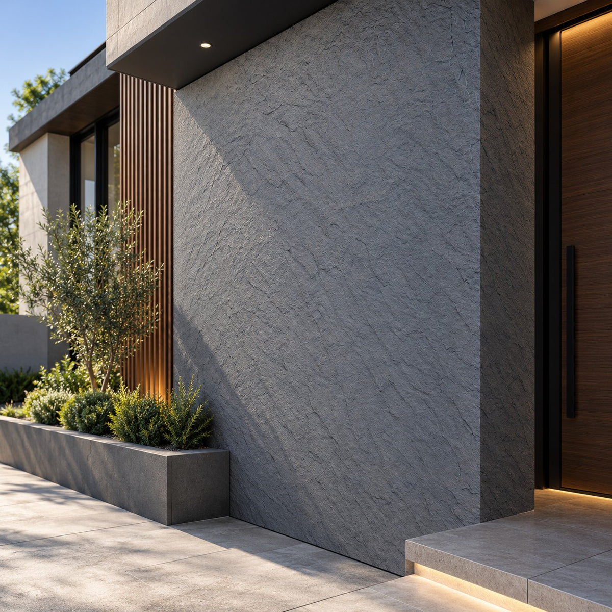Black Textured Soft Stone Sheet S7 Flexible Natural Stone Wall Cladding Pakistan