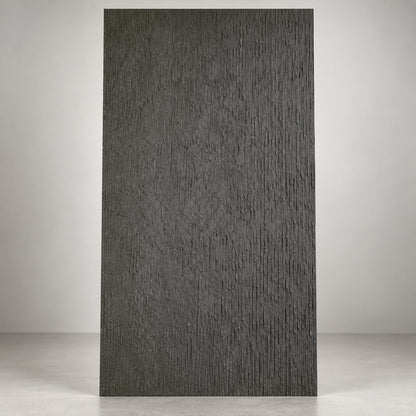Black Fluted Soft Stone Sheet S8  Flexible Textured Stone Wall Cladding Pakistan