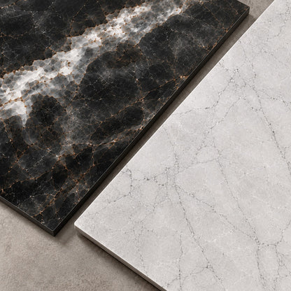 Luxury Black & White Marble Bathroom Tiles | Wall & Floor Tile Combination (T2-T7)