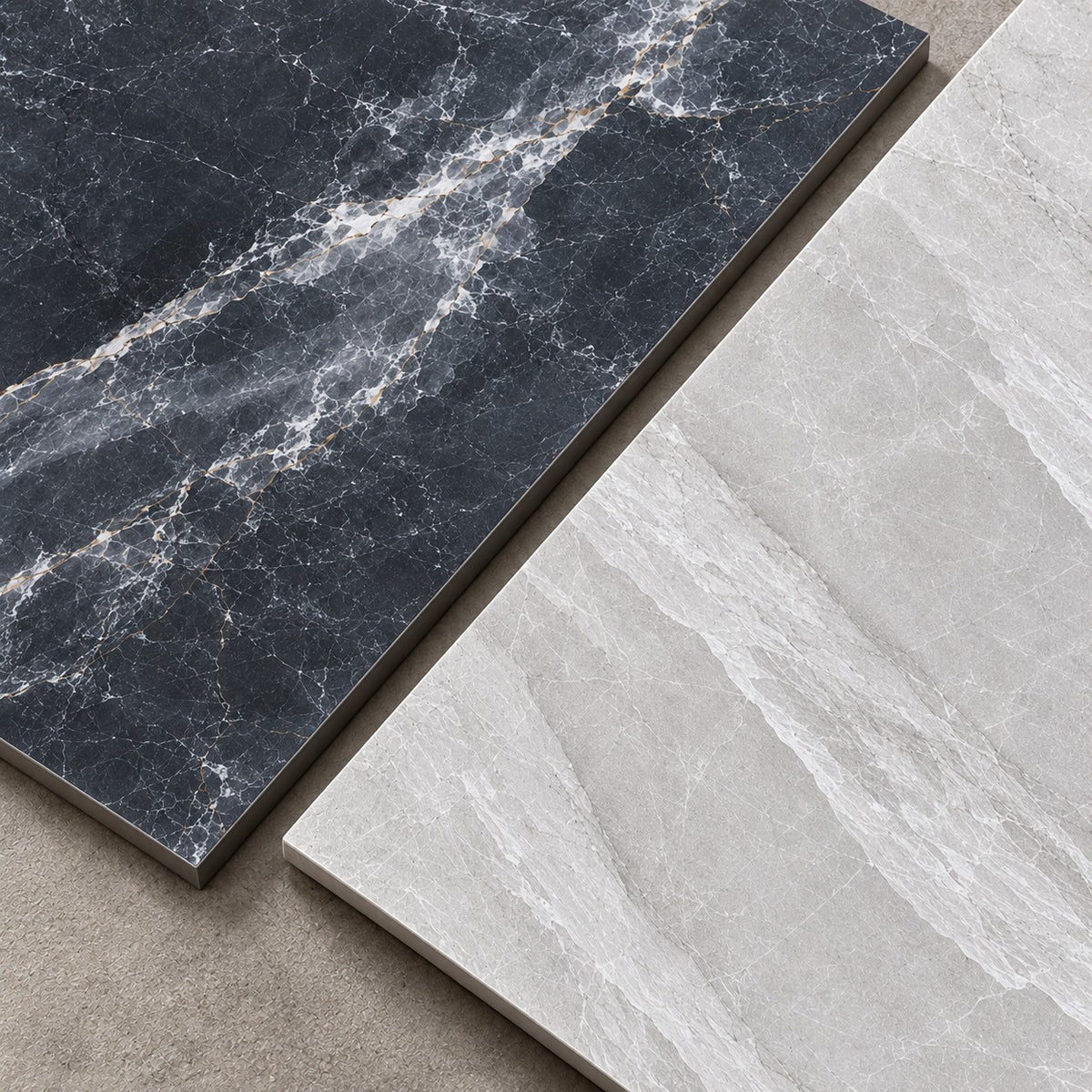 Luxury Dark Blue & White Marble Bathroom Tiles | Wall & Floor Combination (T3-T9)