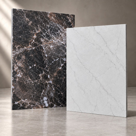 Luxury Black & Brown Marble Bathroom Tiles | Wall & Floor Tile Combination (T7-T2)