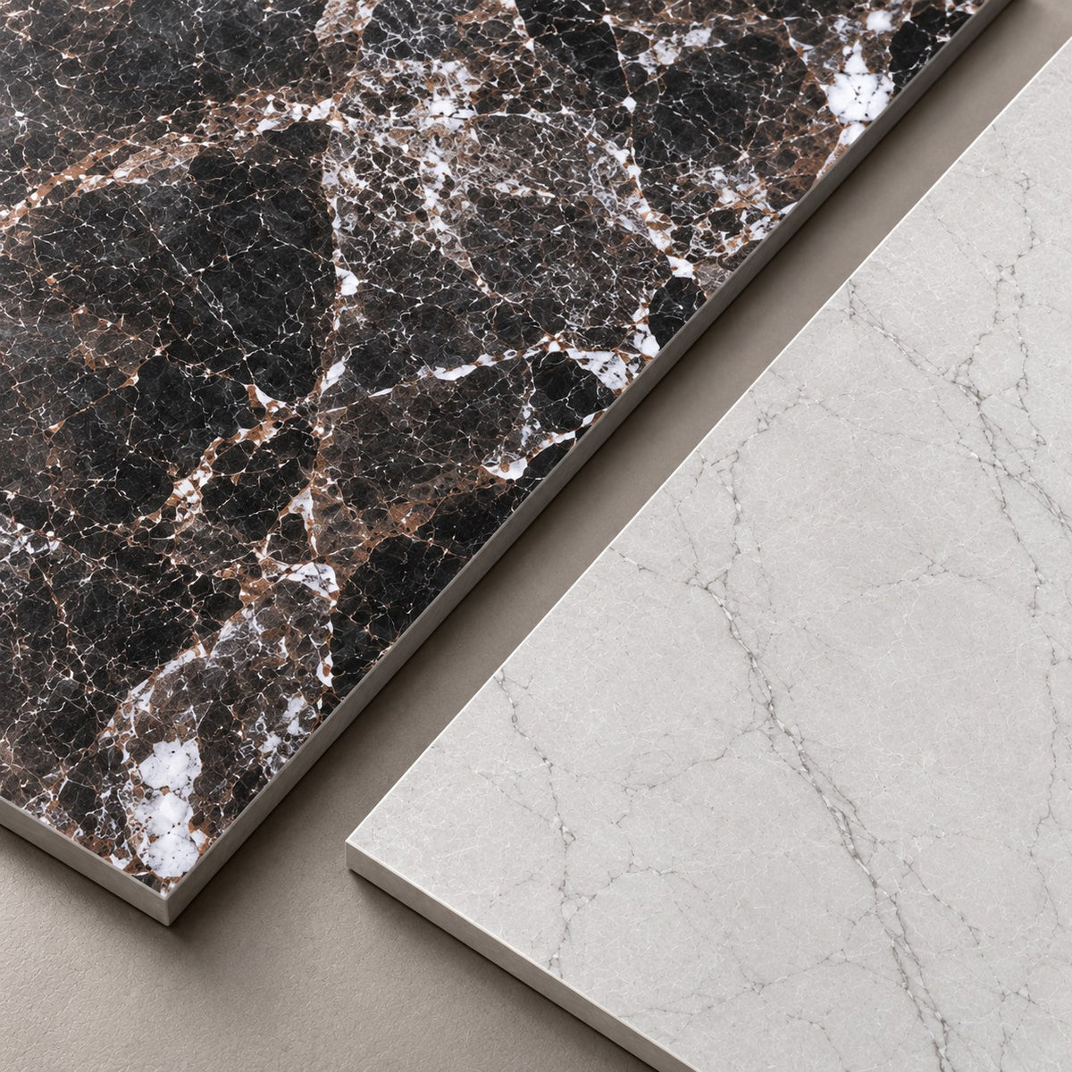 Luxury Black & Brown Marble Bathroom Tiles | Wall & Floor Tile Combination (T7-T2)