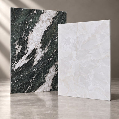 Luxury Green & White Marble Bathroom Tiles | Wall & Floor Tile Combination (T10-T4)