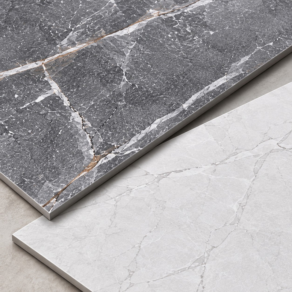Luxury Grey & White Marble Bathroom Tiles | Wall & Floor Tile Combination (T2\T11)