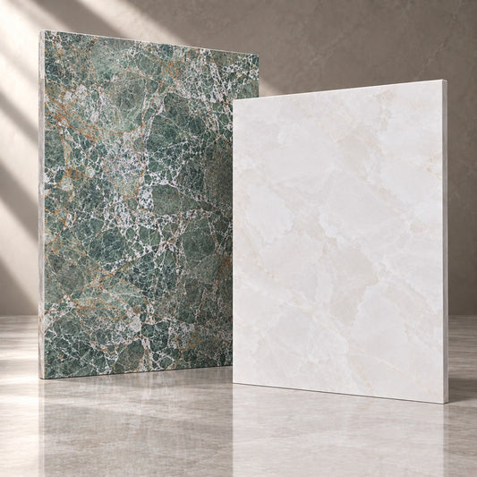 Luxury Green & White Marble Bathroom Tiles | Wall & Floor Tile Combination(T1-T12)