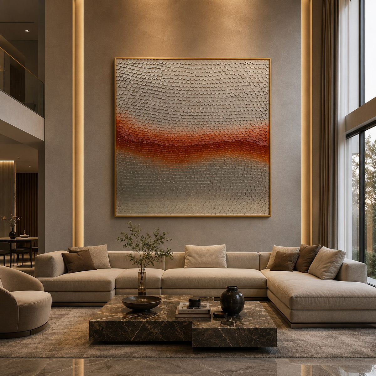 Abstract Texture Artwork P2 – Handmade Modern Leather Wall Art
