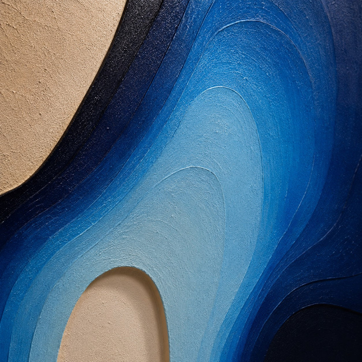 Blue Abstract Texture Painting P4 – Handmade Modern Wall Art