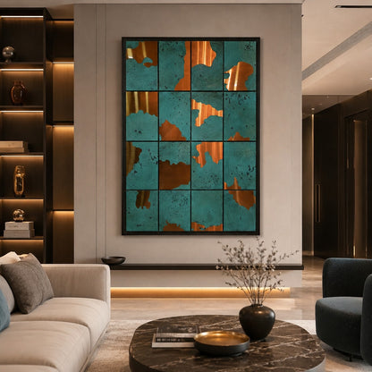 Metal Textured Painting P8– Handmade Modern Abstract Wall Art