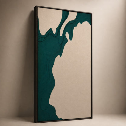 Abstract Texture Painting P6– Handmade Modern Teal Wall Art