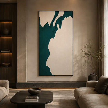 Abstract Texture Painting P6– Handmade Modern Teal Wall Art