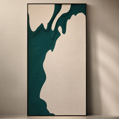Abstract Texture Painting P6– Handmade Modern Teal Wall Art