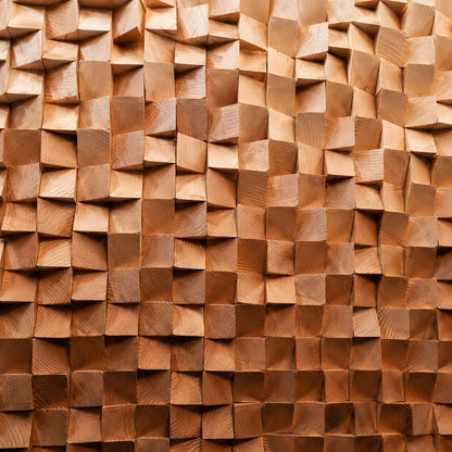 3D Wooden Blocks Painting P8– Handmade Textured Wooden Wall Art