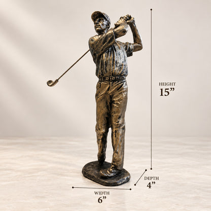 Golf Player Statue D41 Premium Resin Golfer Figurine