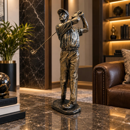 Golf Player Statue D41 Premium Resin Golfer Figurine