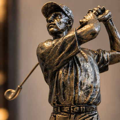 Golf Player Statue D41 Premium Resin Golfer Figurine