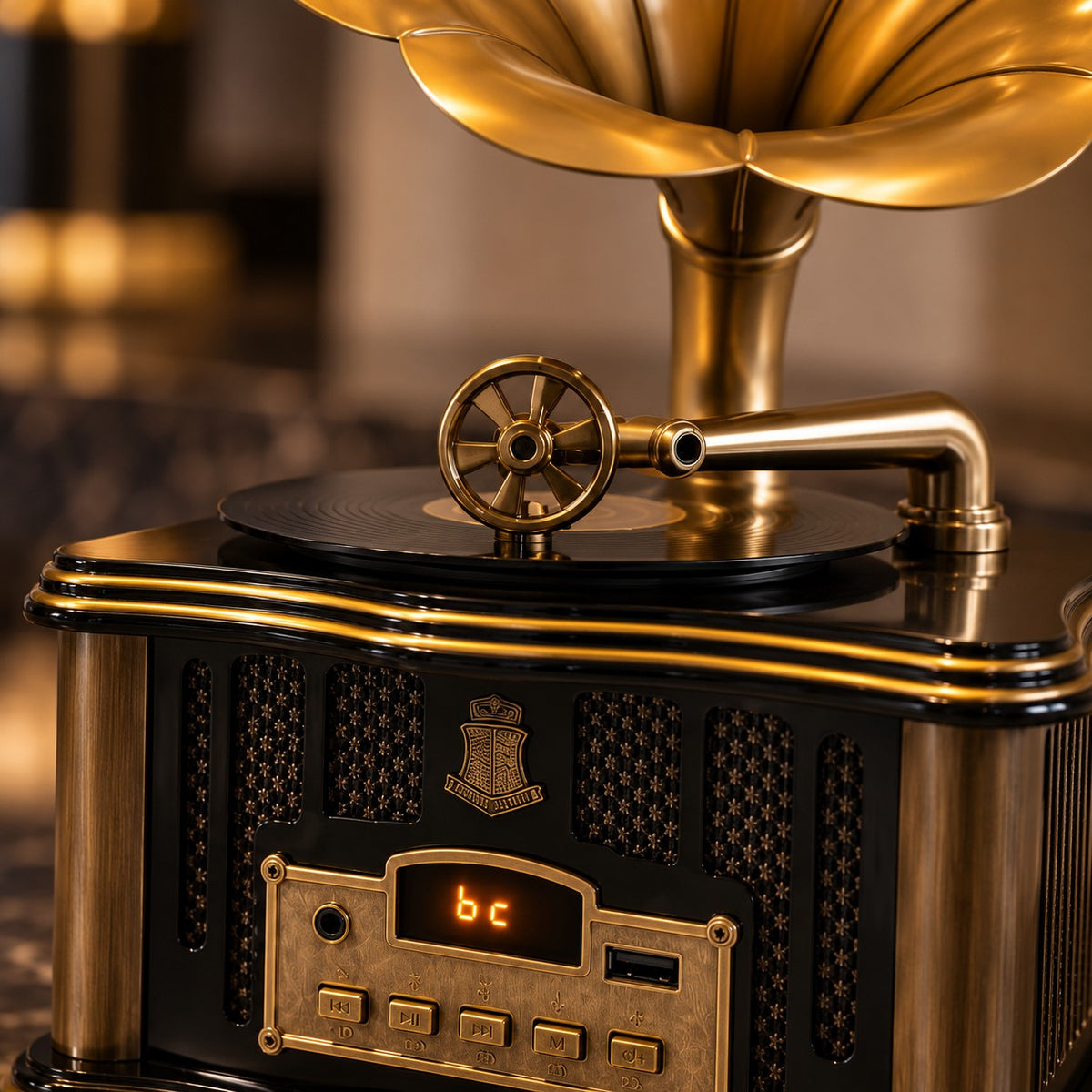Vintage Horn Speaker D37 Luxury Retro Bluetooth Music Speaker