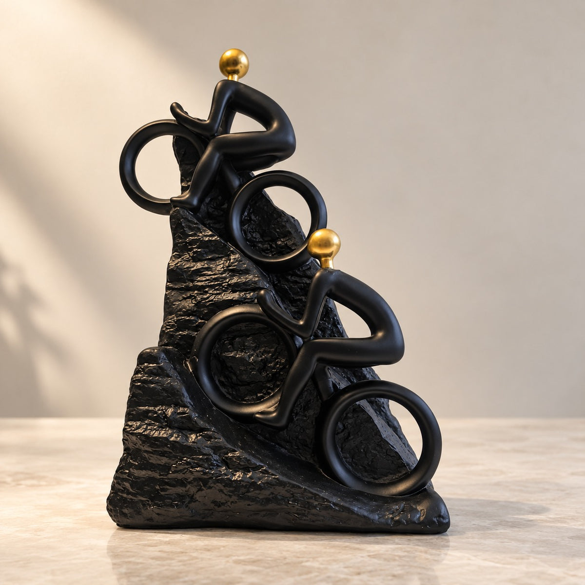 Decorative Black & Gold Abstract Sculpture D34