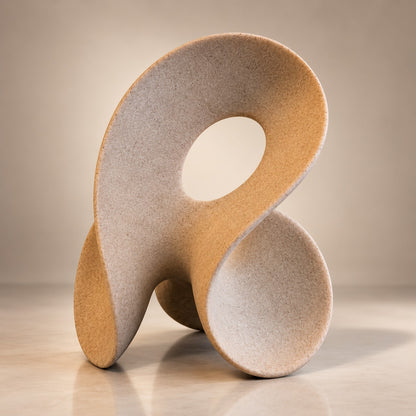 Modern Abstract Resin Sculpture D31 Matte Textured Artistic Decor Piece