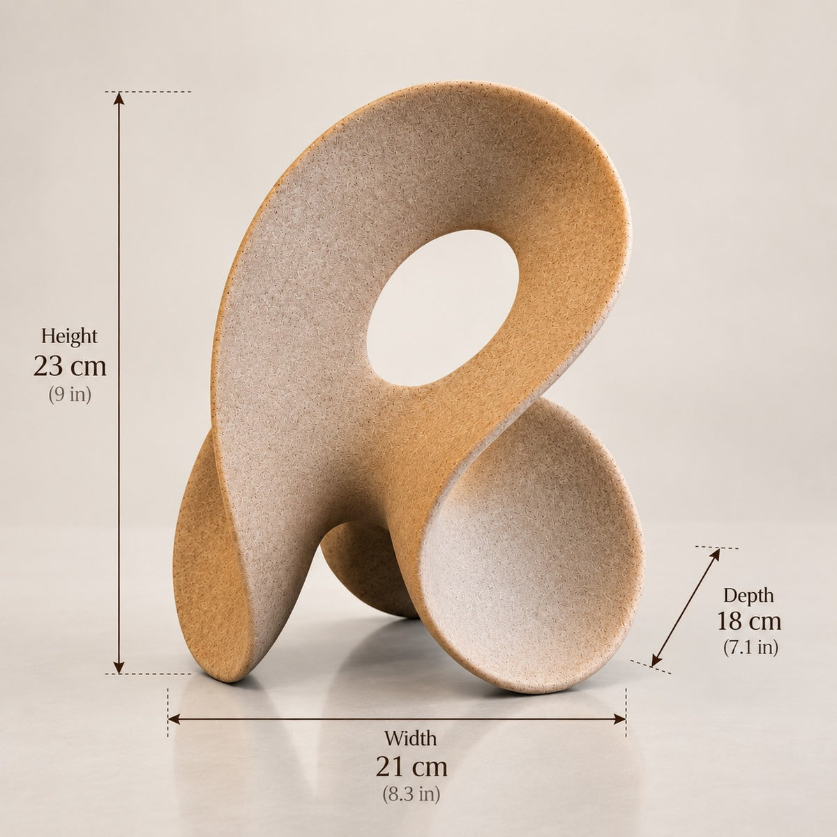 Modern Abstract Resin Sculpture D31 Matte Textured Artistic Decor Piece