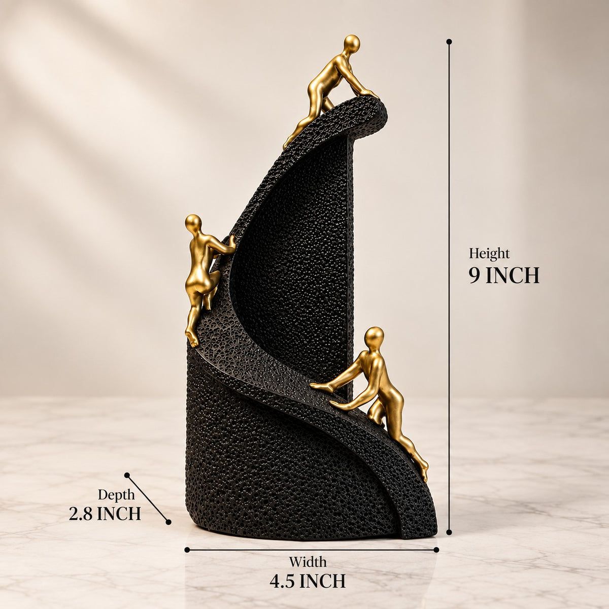 Climbing Figures Resin Sculpture D26 | Modern Abstract Home Decor Showpiece