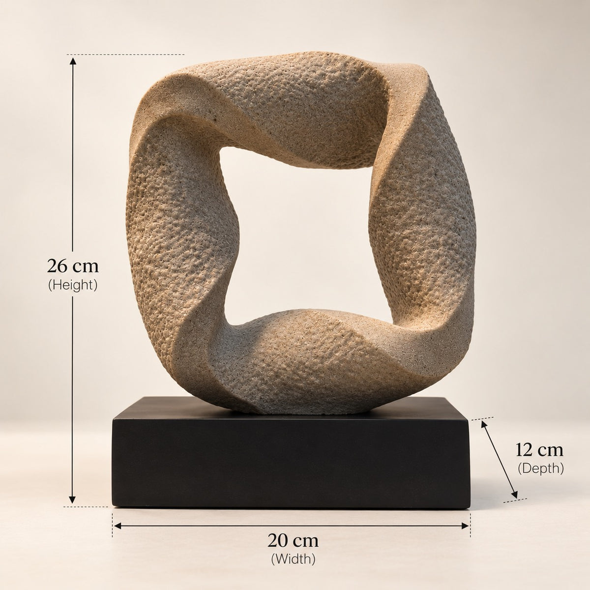 Decorative Beige Stone Abstract Sculpture D24