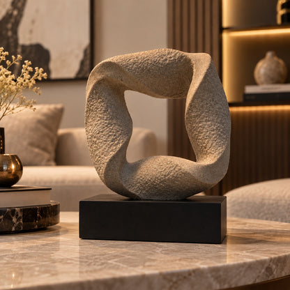 Decorative Beige Stone Abstract Sculpture D24