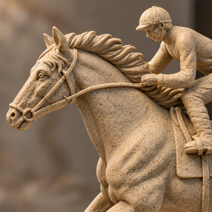 Horse Rider Resin Sculpture D18 | Artistic Home Decor Showpiece