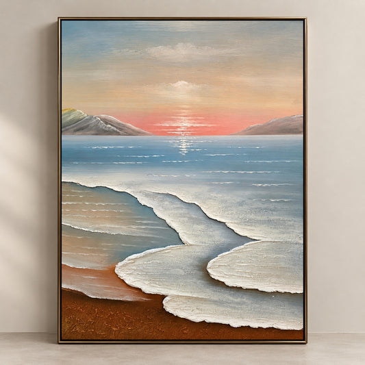 Textured Seascape Wall Art P14– Handmade Ocean Landscape Painting