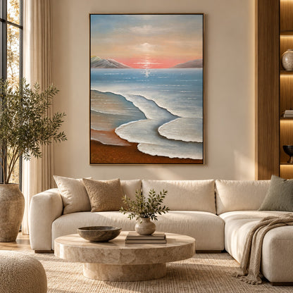 Textured Seascape Wall Art P14– Handmade Ocean Landscape Painting