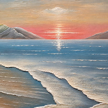 Textured Seascape Wall Art P14– Handmade Ocean Landscape Painting