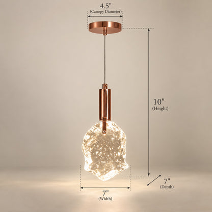 Luxury Hanging Light L9 – Premium Textured Glass Pendant Light