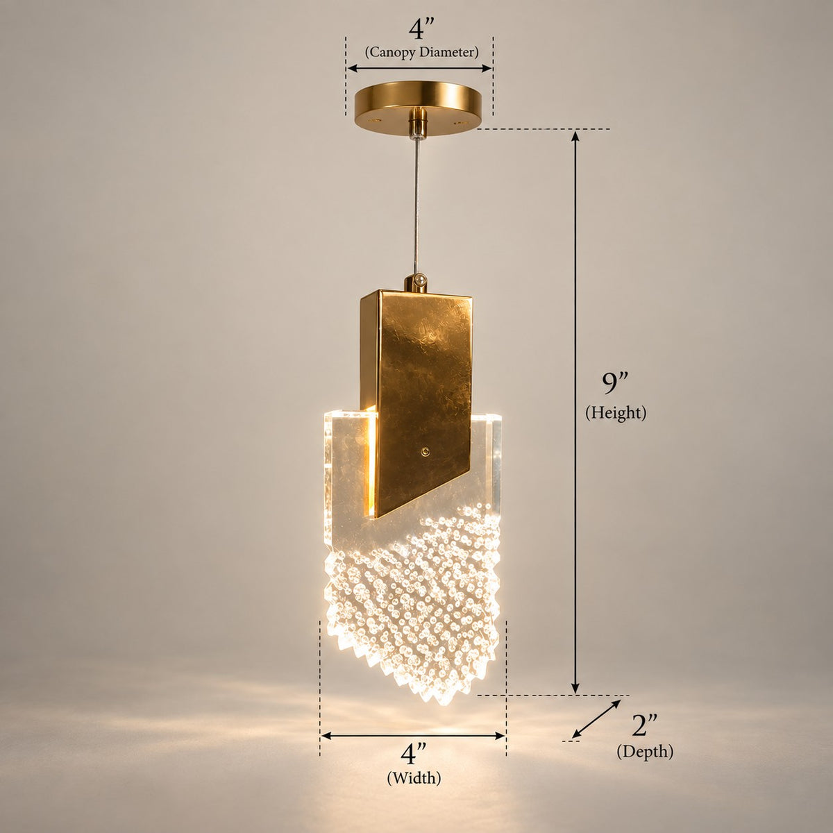 Luxury Hanging Light L14  – Premium Glass & Metal Pendant Light
