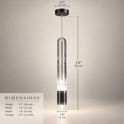 Luxury Hanging Light L12 – Premium Long Glass Pendant Light