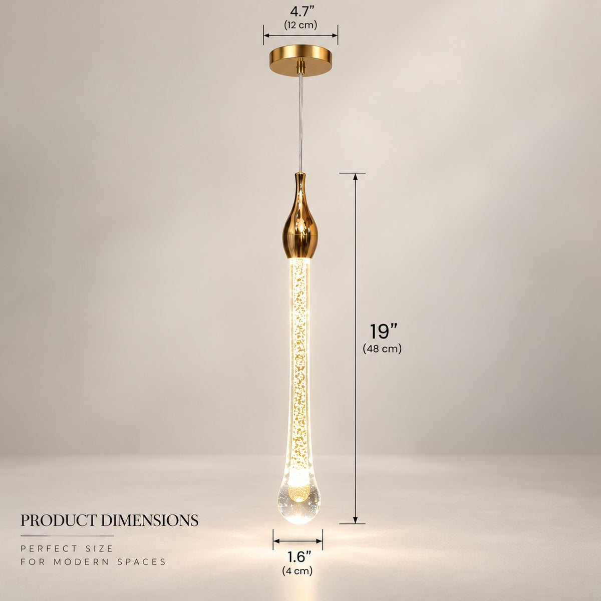Luxury Hanging Light L10 – Premium Long Glass Pendant Light