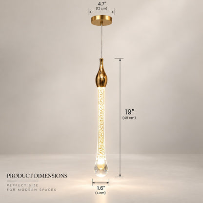 Luxury Hanging Light L10 – Premium Long Glass Pendant Light