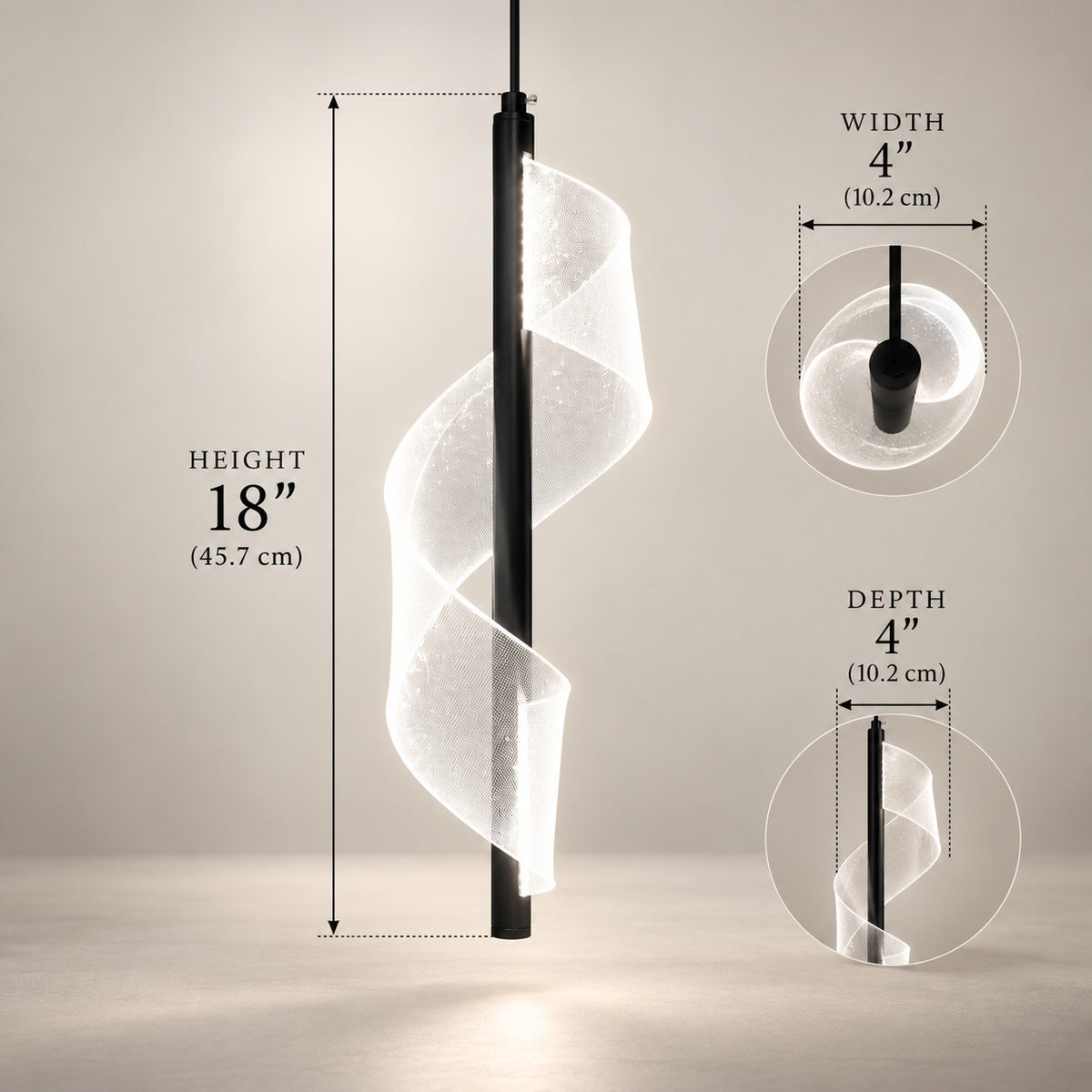 Luxury Spiral Hanging Light L2 – Modern LED Pendant Light