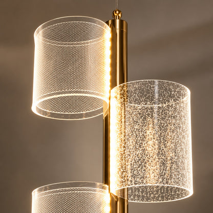 Luxury Hanging Light L4 Modern 3-Tube Glass Pendant Light