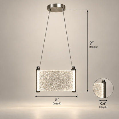 Luxury Hanging Light L6 – Modern Textured Glass Pendant Light