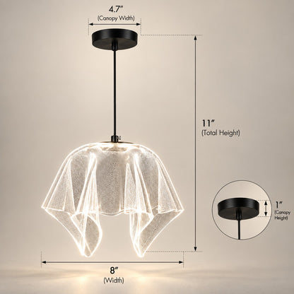 Luxury Hanging Light L3 – Modern Fluted Glass Pendant Light