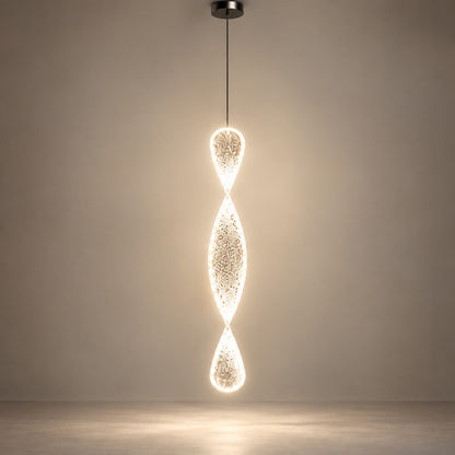 Luxury Hanging Light L1 – Modern Twisted Glass LED Pendant Light