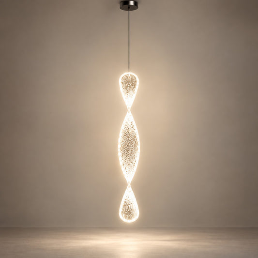Luxury Hanging Light L1 – Modern Twisted Glass LED Pendant Light
