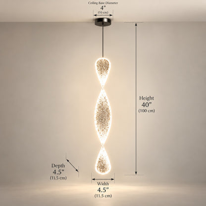 Luxury Hanging Light L1 – Modern Twisted Glass LED Pendant Light