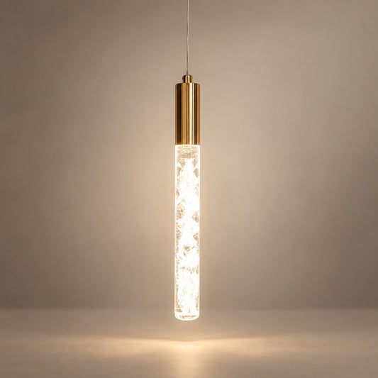 Luxury Hanging Light L7 – Gold Glass LED Pendant Light