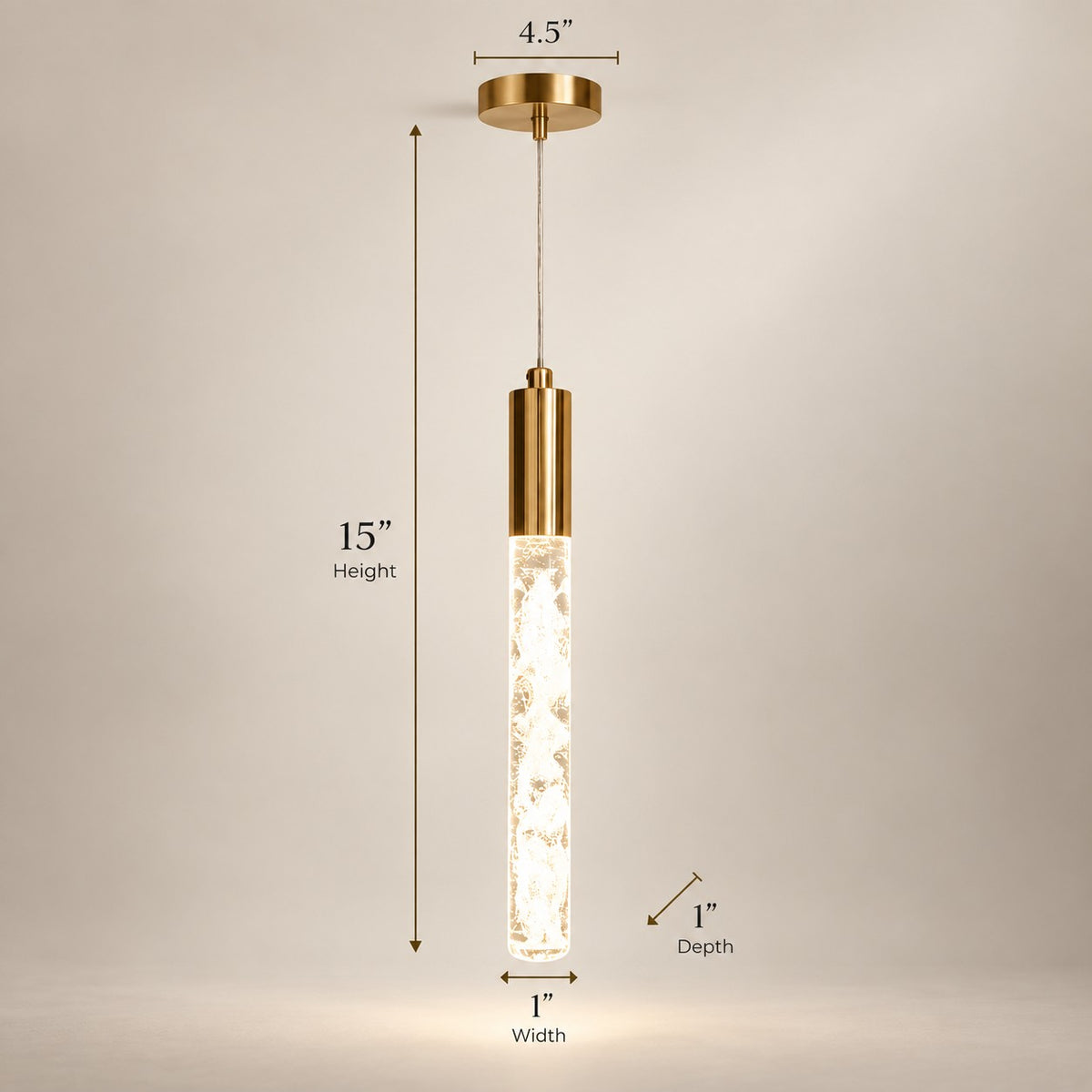 Luxury Hanging Light L7 – Gold Glass LED Pendant Light
